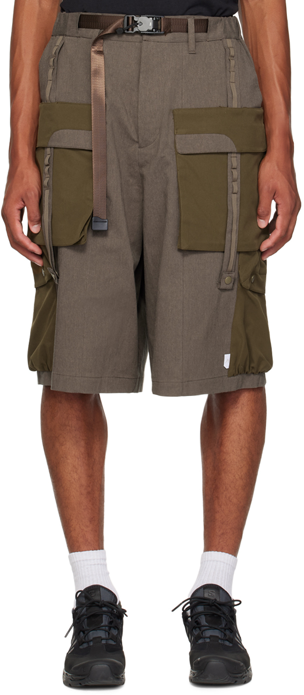 Backsatin Pennant Shorts - Brown main image 1