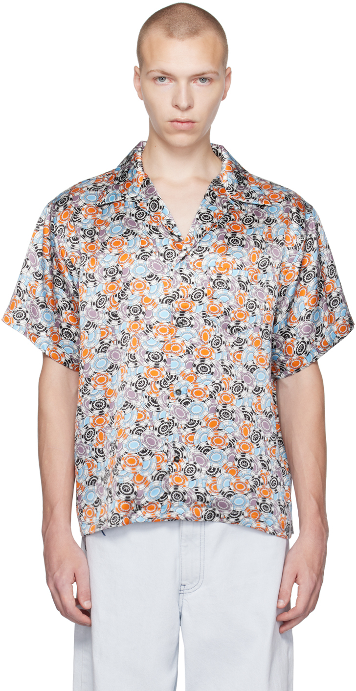 Shop Rta Multicolor Printed Shirt In Poker Chip