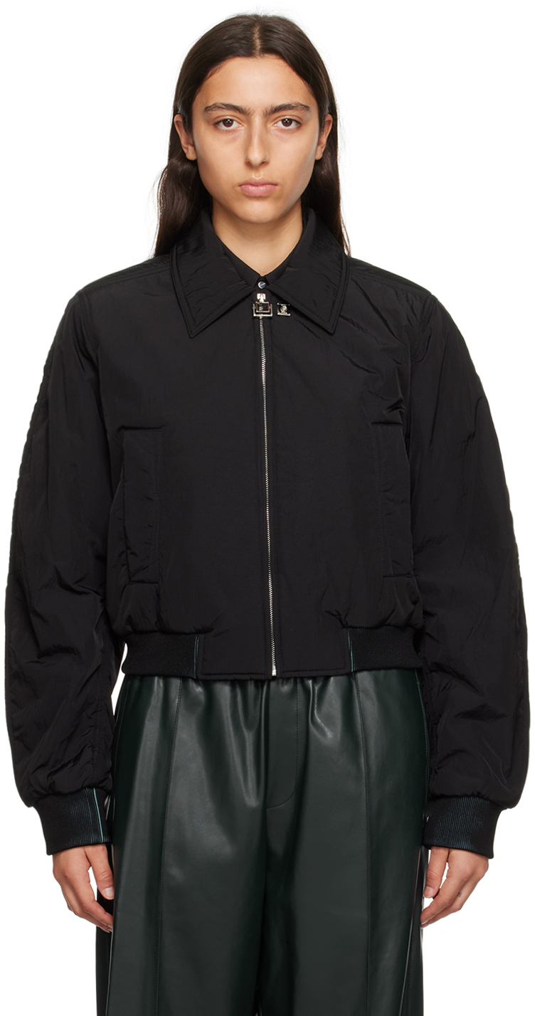 Wooyoungmi Black Padded Bomber Jacket In Black 968b