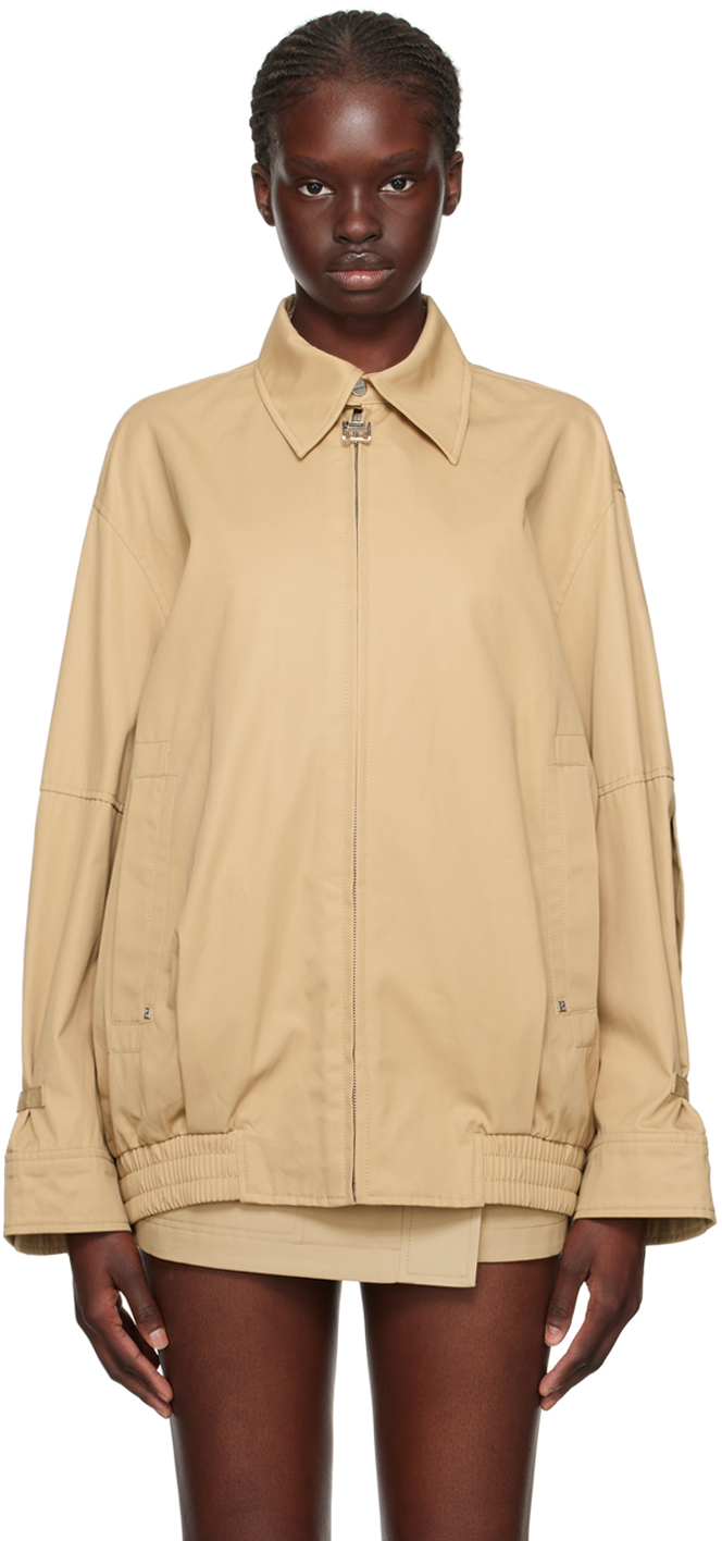 Beige Zip-Up Jacket