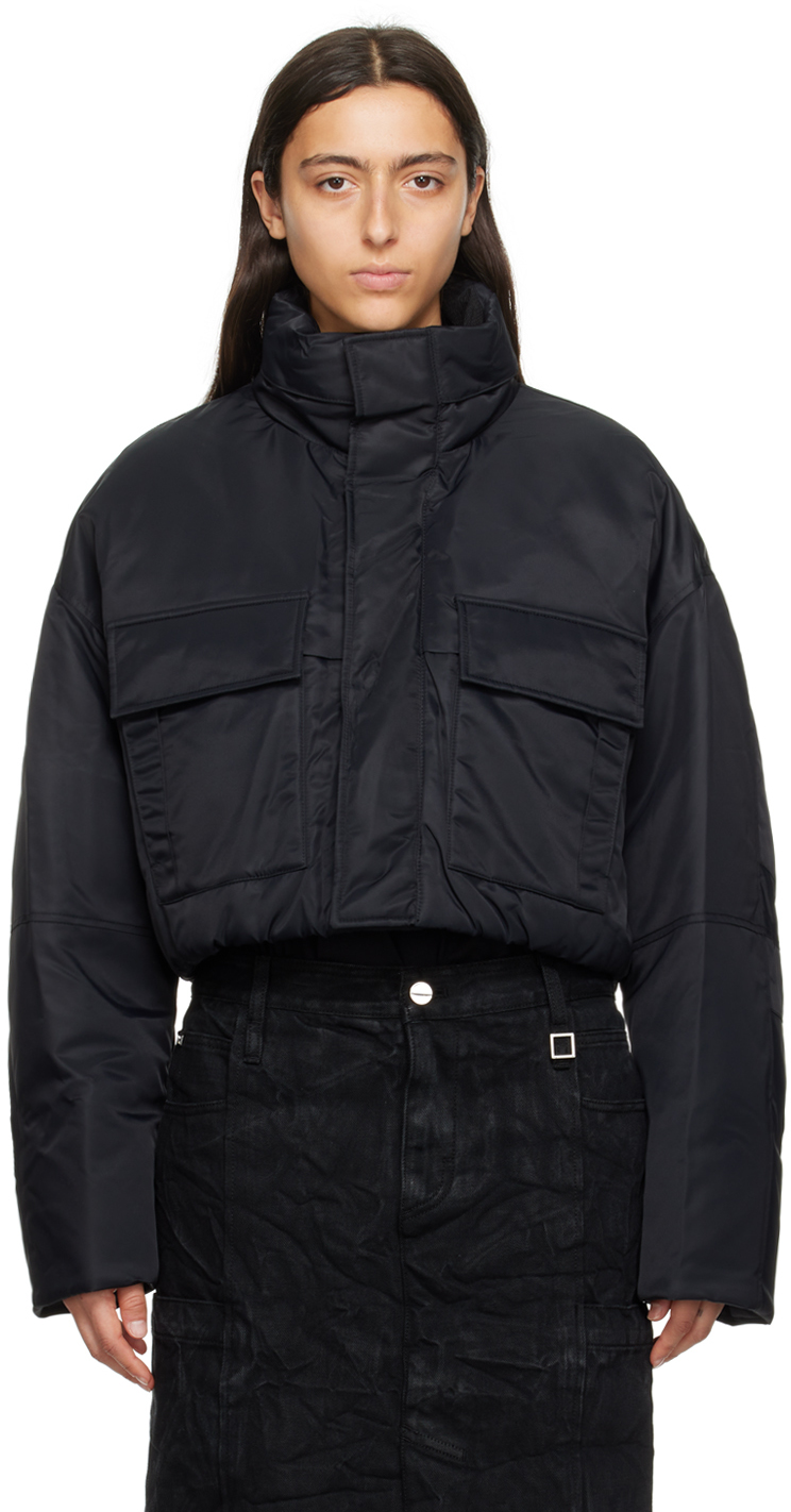 Wooyoungmi: Black Cropped Down Jacket | SSENSE