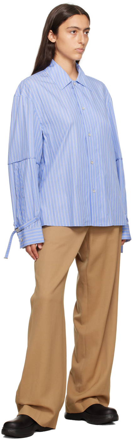 WOOYOUNGMI BEIGE PANELED TROUSERS 
