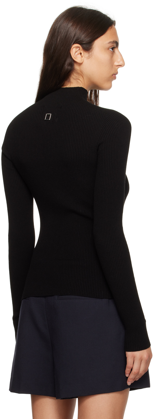 WOOYOUNGMI BLACK MOCK NECK SWEATER 