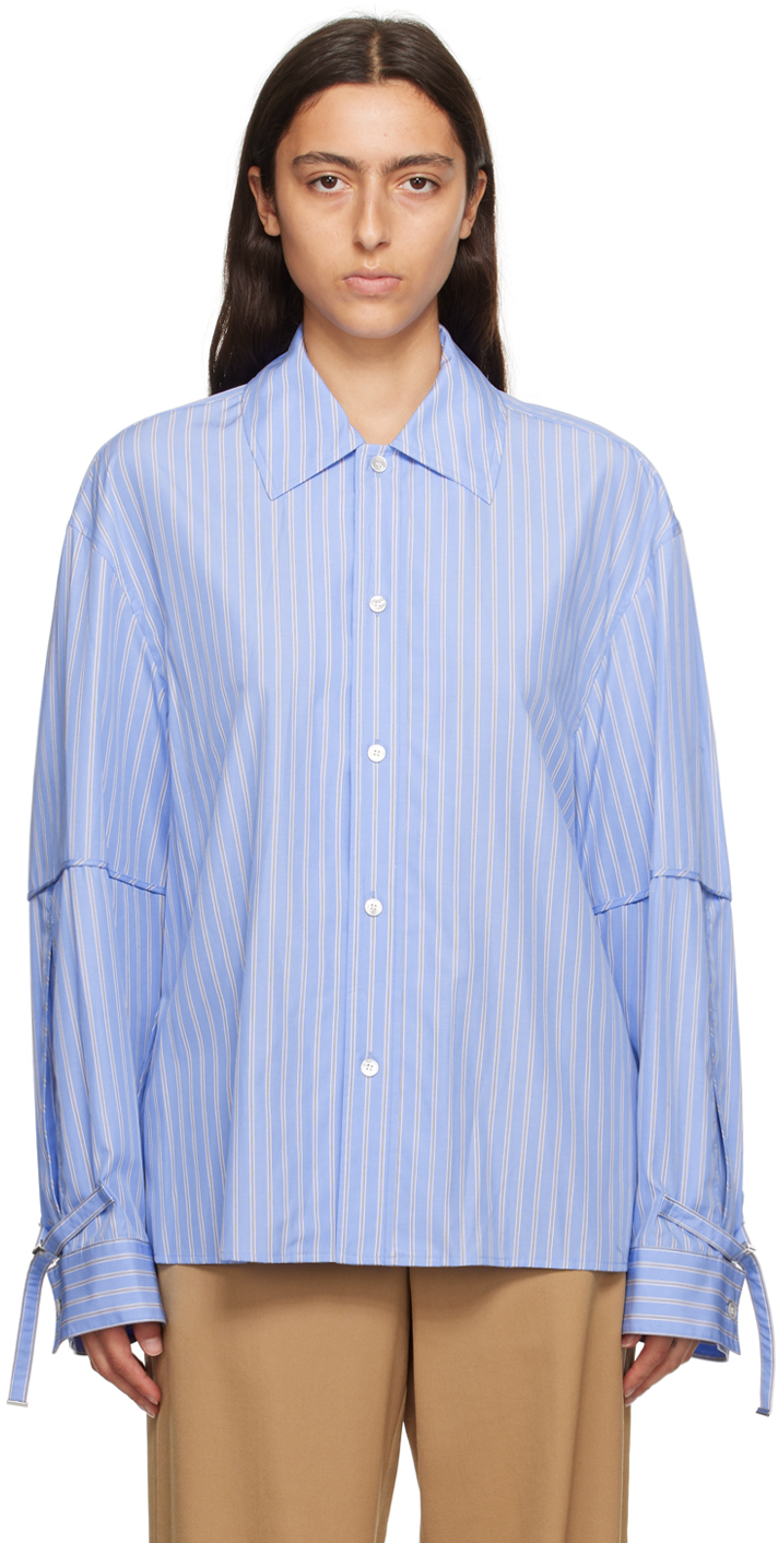 Wooyoungmi Blue Hardware Shirt In Blue 831l