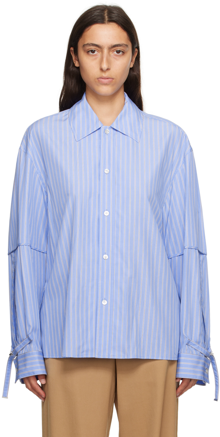 Wooyoungmi: Blue Hardware Shirt | SSENSE