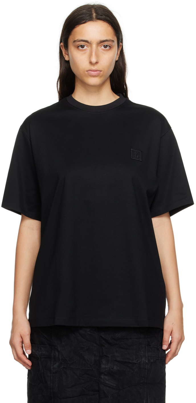 Wooyoungmi Black Printed T-shirt In Black 708b