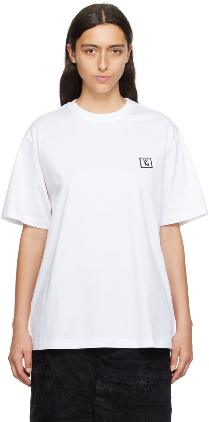 Wooyoungmi White Patch T-shirt In White 701w