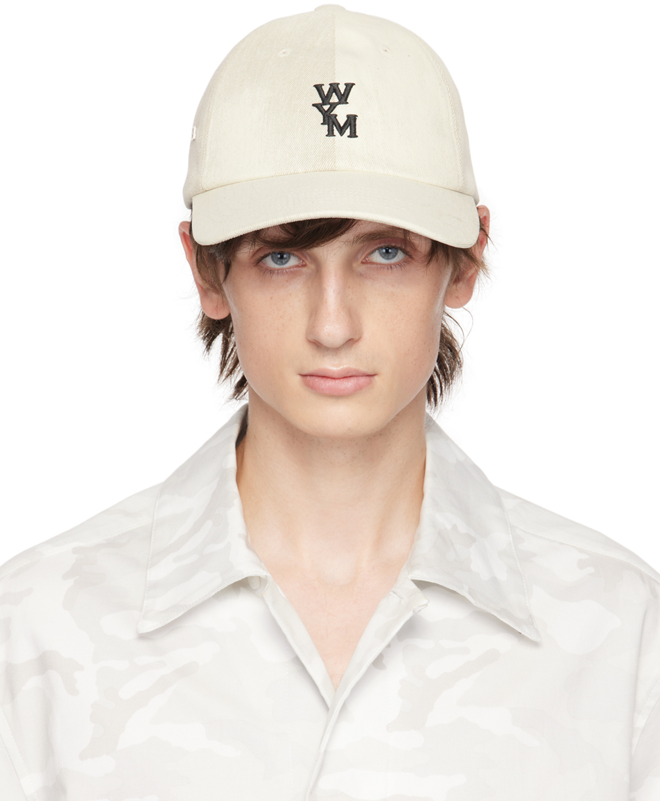 Wooyoungmi Off-white Logo Cap In Ivory 856i