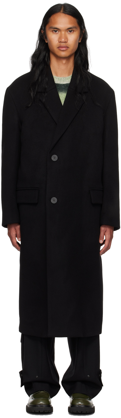 Black Belted Coat by WOOYOUNGMI on Sale