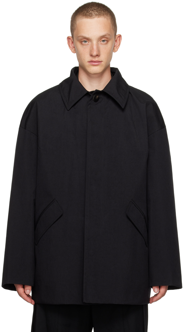 Black Hardware Coat by WOOYOUNGMI on Sale