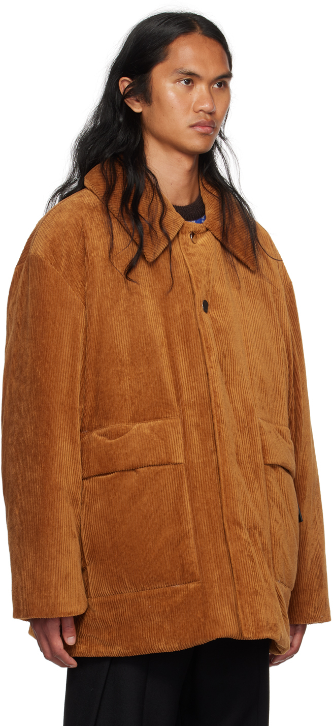 Wooyoungmi Orange Spread Collar Down Jacket In Orange 948o