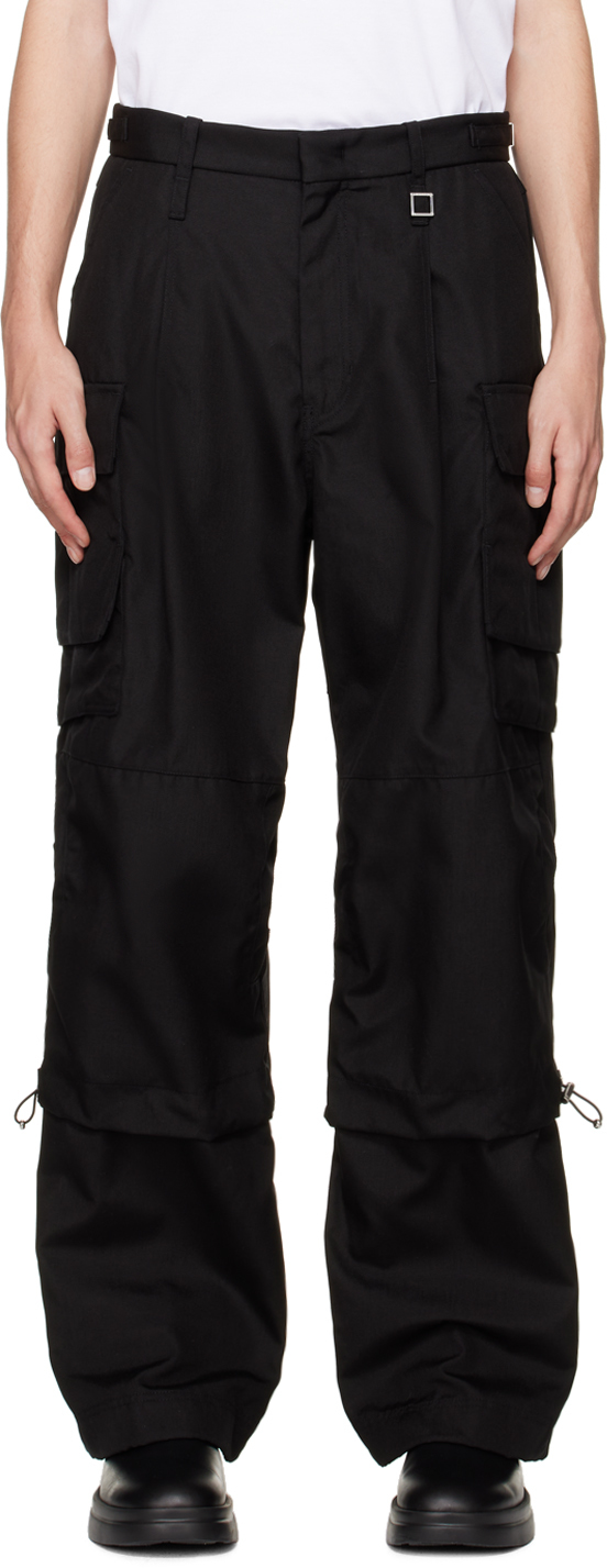 Wooyoungmi Black Hardware Cargo Pants In Black 990b