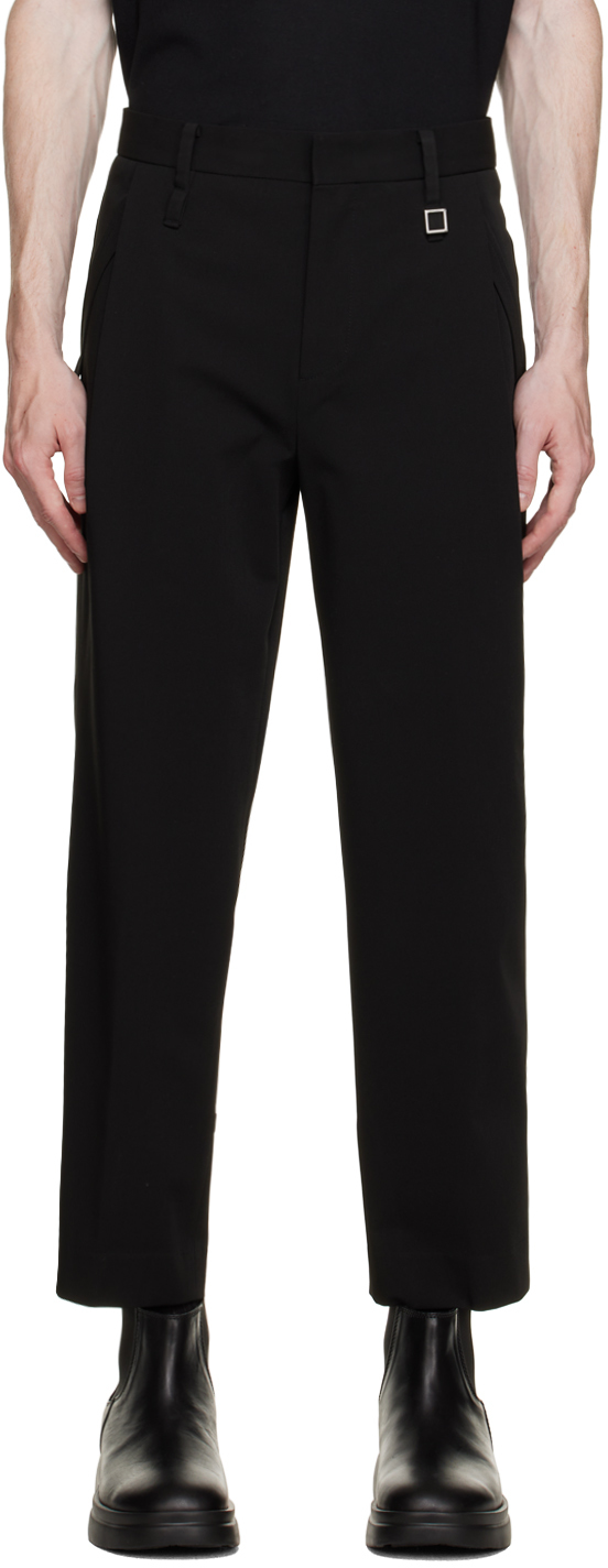 Black Turn-Up Trousers