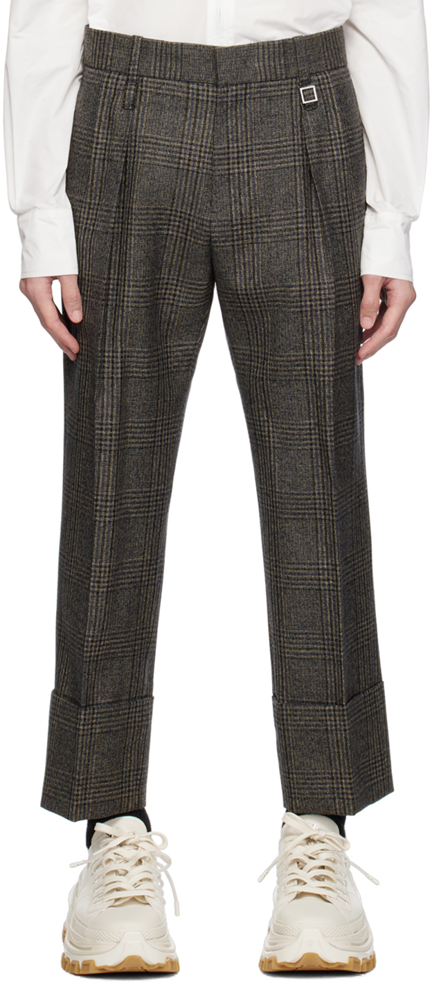 Wooyoungmi Wool Tailored Trousers In Khaki 902k