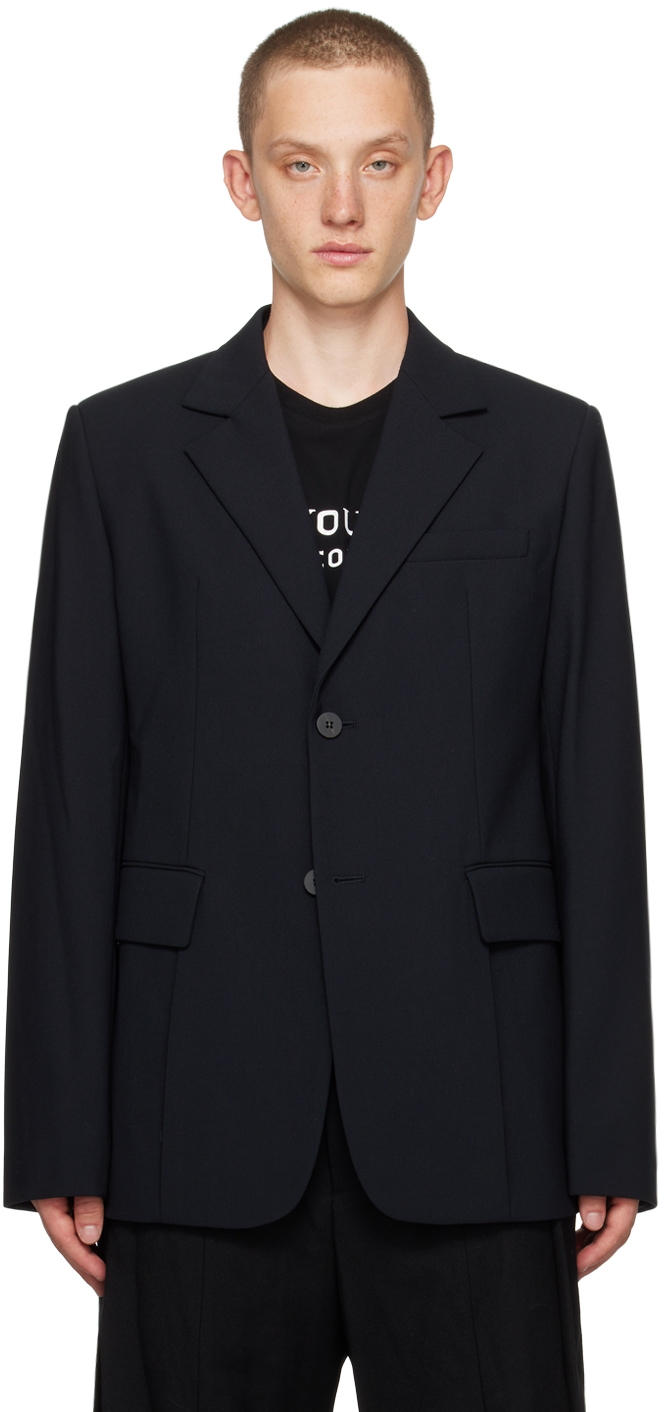 Wooyoungmi: Navy Single Blazer | SSENSE