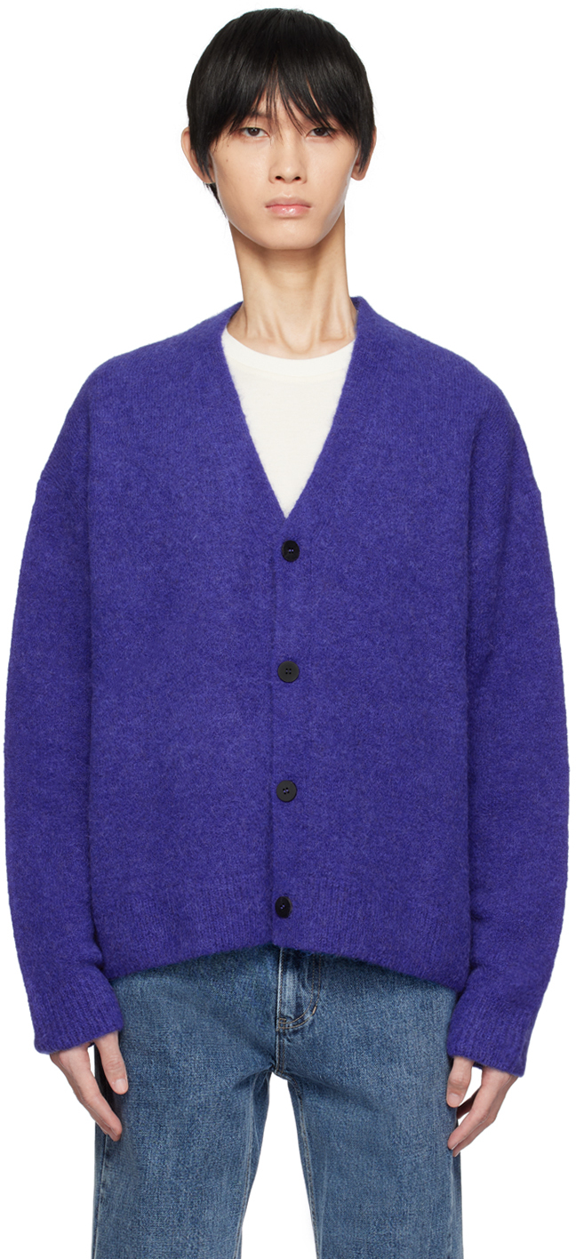Wooyoungmi Blue Button Cardigan In Blue 520l