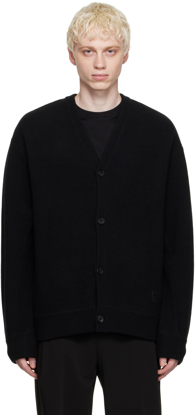 Black Essential Cardigan by WOOYOUNGMI on Sale