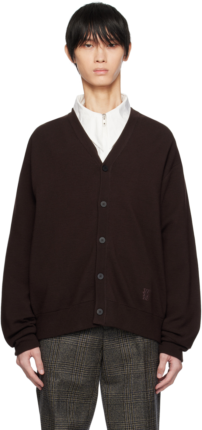 Wooyoungmi Brown Buttoned Cardigan In Mud 501d