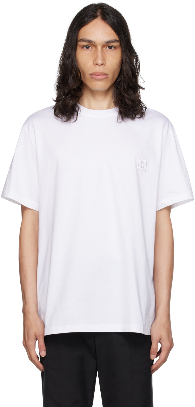 White Beads T-Shirt by WOOYOUNGMI on Sale