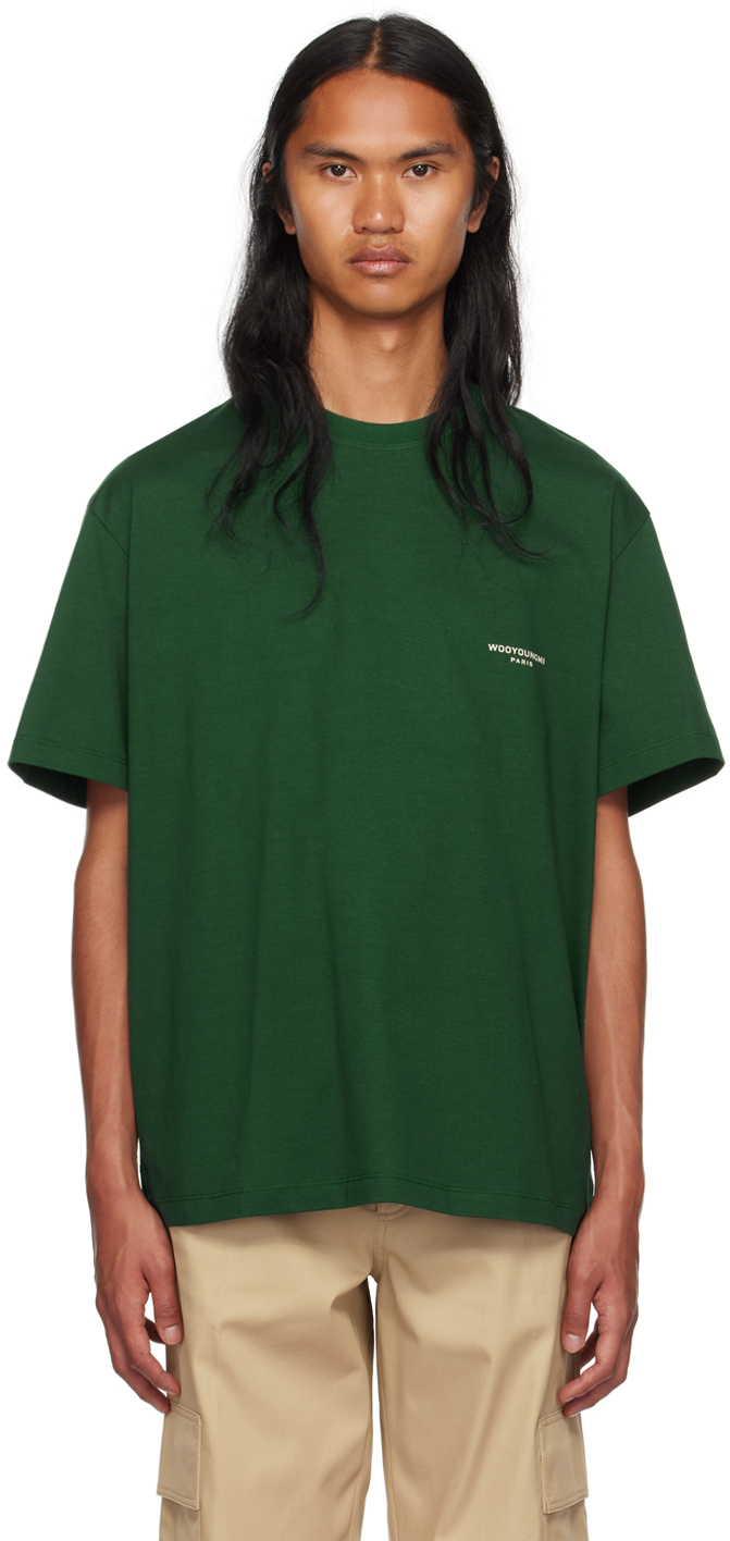 Wooyoungmi Green Square Label T-Shirt