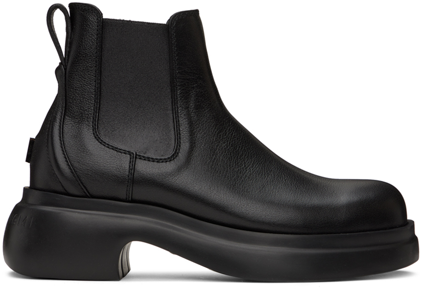 Black Logo Plaque Chelsea Boots