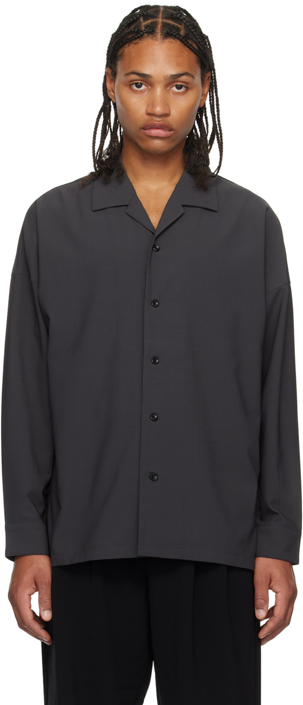 Gray Breathable Shirt by ATTACHMENT on Sale