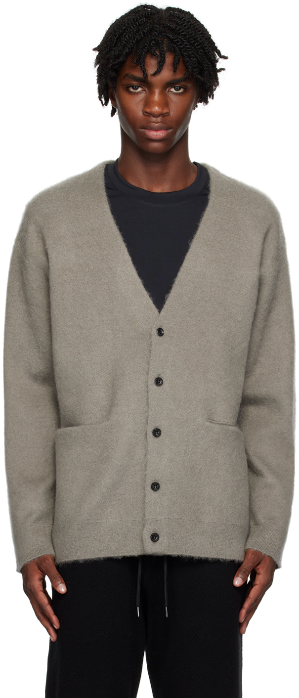 Gray Double-Face Cardigan by ATTACHMENT on Sale