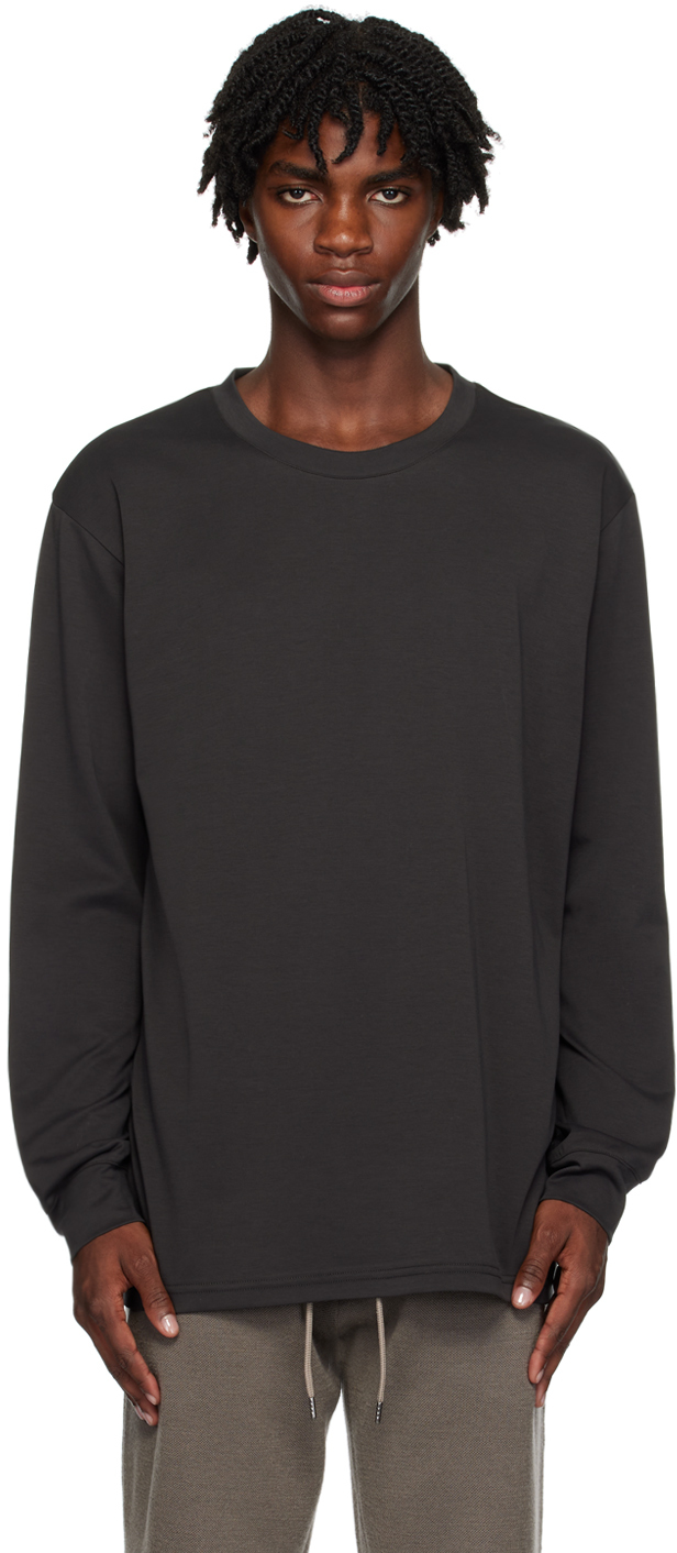 Attachment Gray Double-face Long Sleeve T-shirt In D.gray