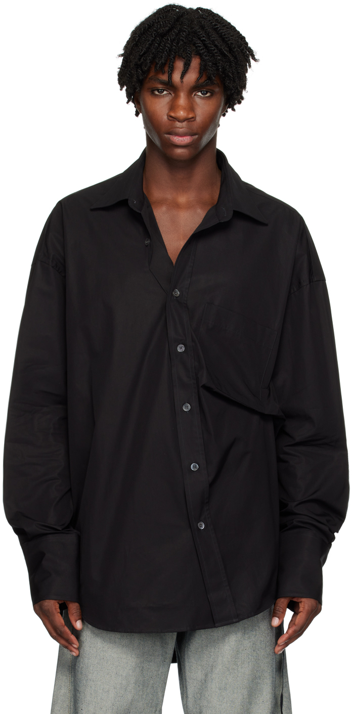 Black Maxi Fold Shirt