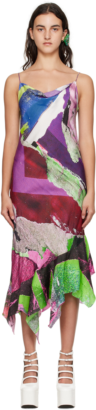 Multicolor Printed Midi Dress