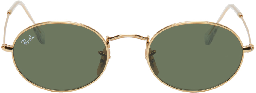 Gold Oval Sunglasses