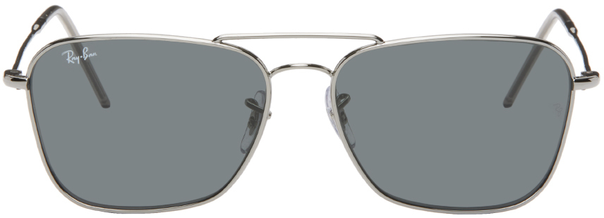 Ray-Ban: Gunmetal Caravan Reverse Sunglasses | SSENSE Canada