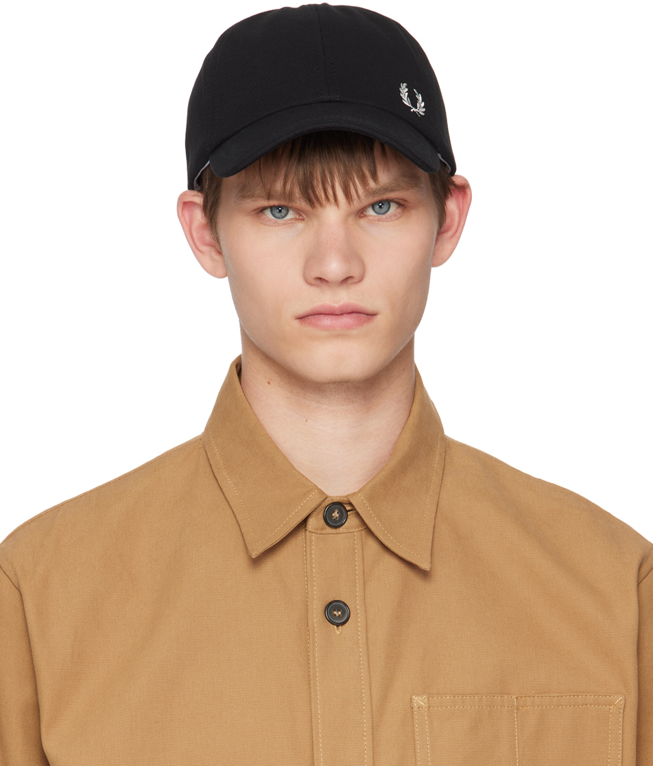 Chapeau en sergé avec marque graphique noir Fred Perry - Casquette Homme  sur MenCorner