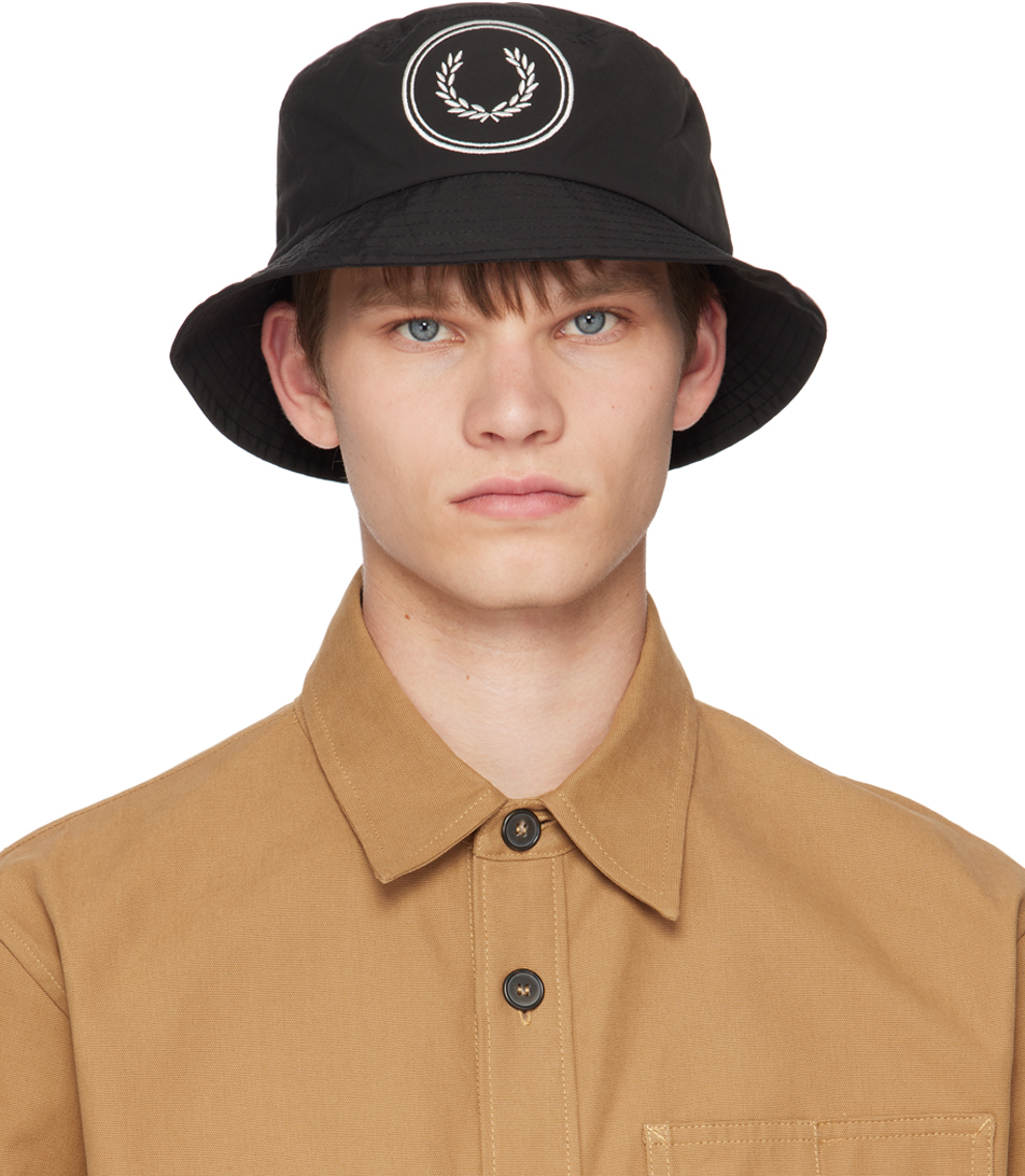 Black Circle Branding Bucket Hat