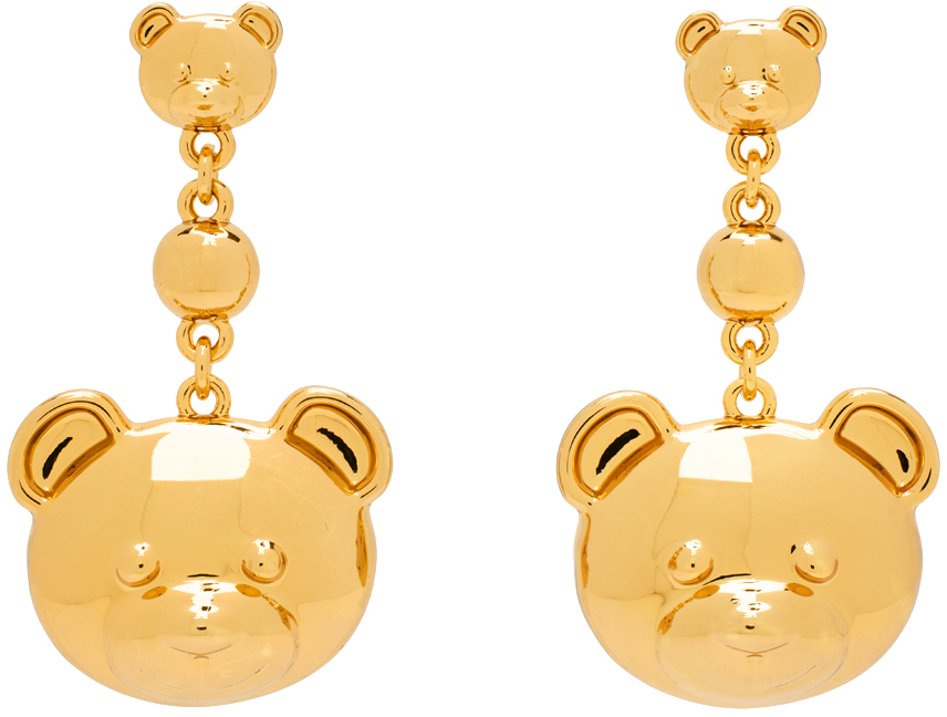 Moschino Gold Drop Earrings In A0606 Gold