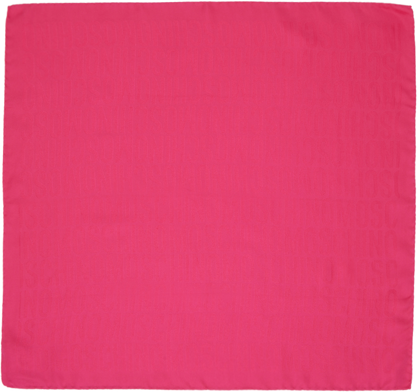 Moschino Pink Square Scarf In A1217 Fp Fucsia