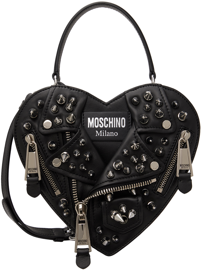 Biker logo jacquard shoulder bag - Moschino - Women | Luisaviaroma