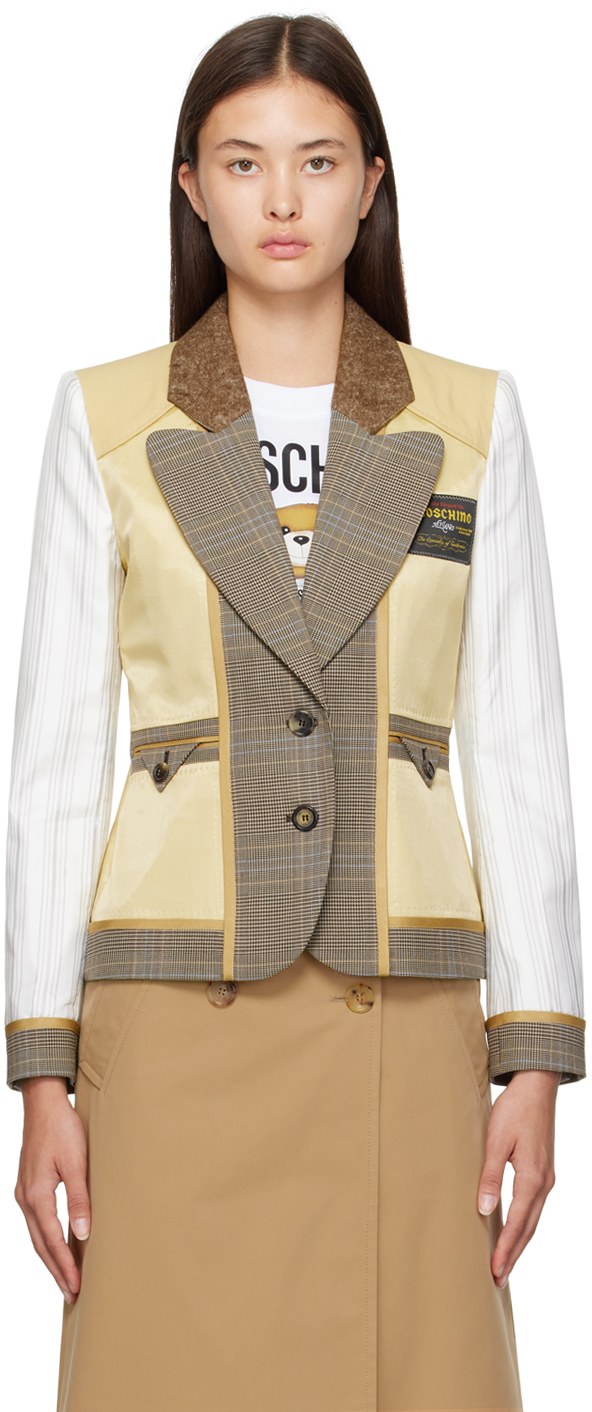 MOSCHINO モスキーノ　ベージュ ペプラムジャケット MOSCHINO モスキーノ ベージュ ペプラムジャケット - ジャケット