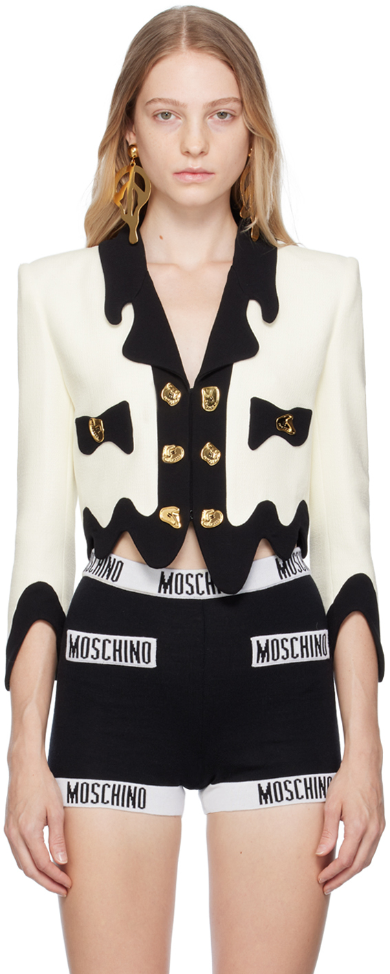 Moschino: Off-White Morphed Blazer | SSENSE