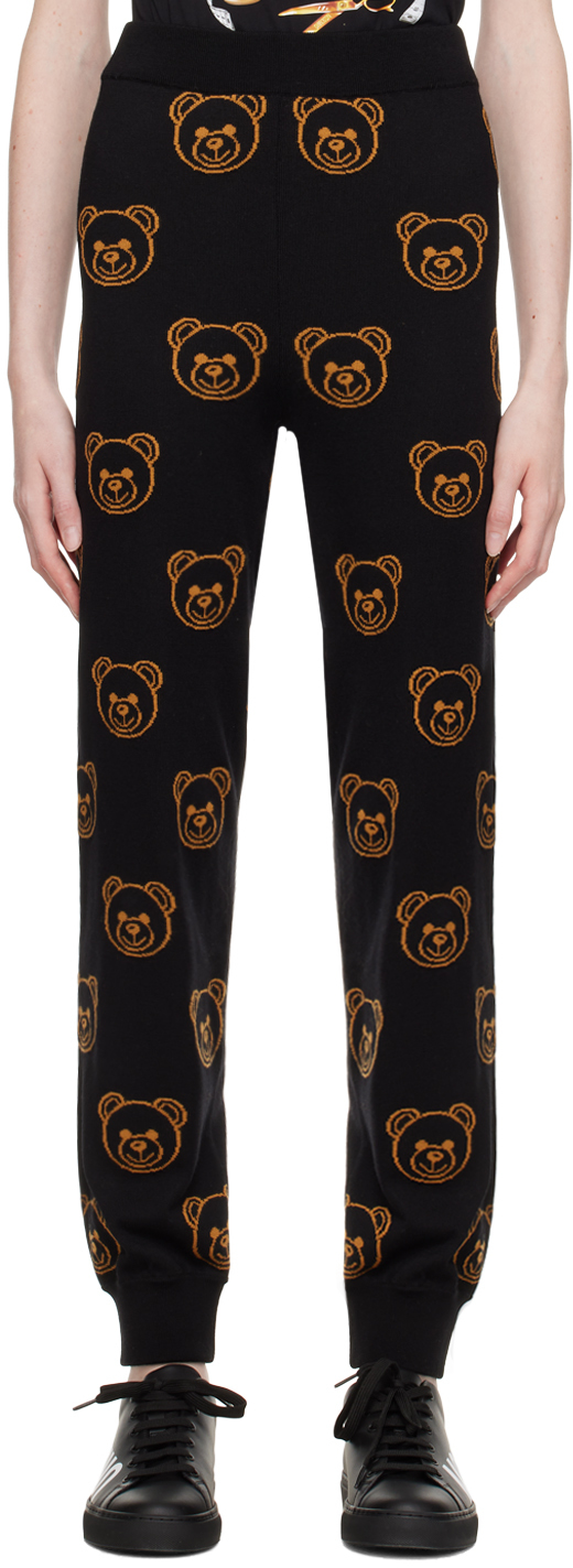 Moschino Black Teddy Bear Lounge Trousers In A2555 F Black