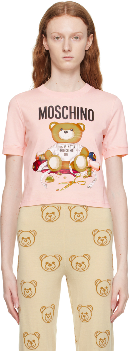 Moschino Pink Teddy Bear T-shirt In V1223 F Pink