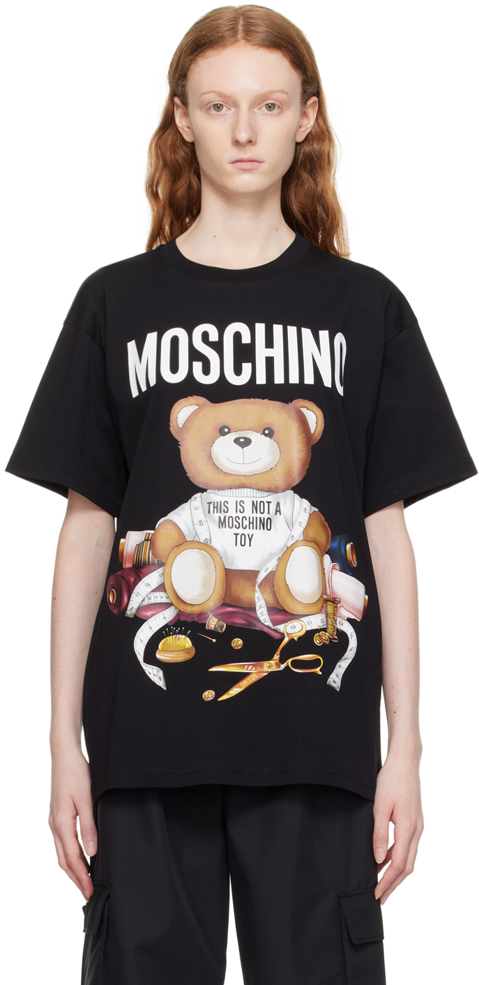 MOSCHINO BLACK TEDDY BEAR T-SHIRT