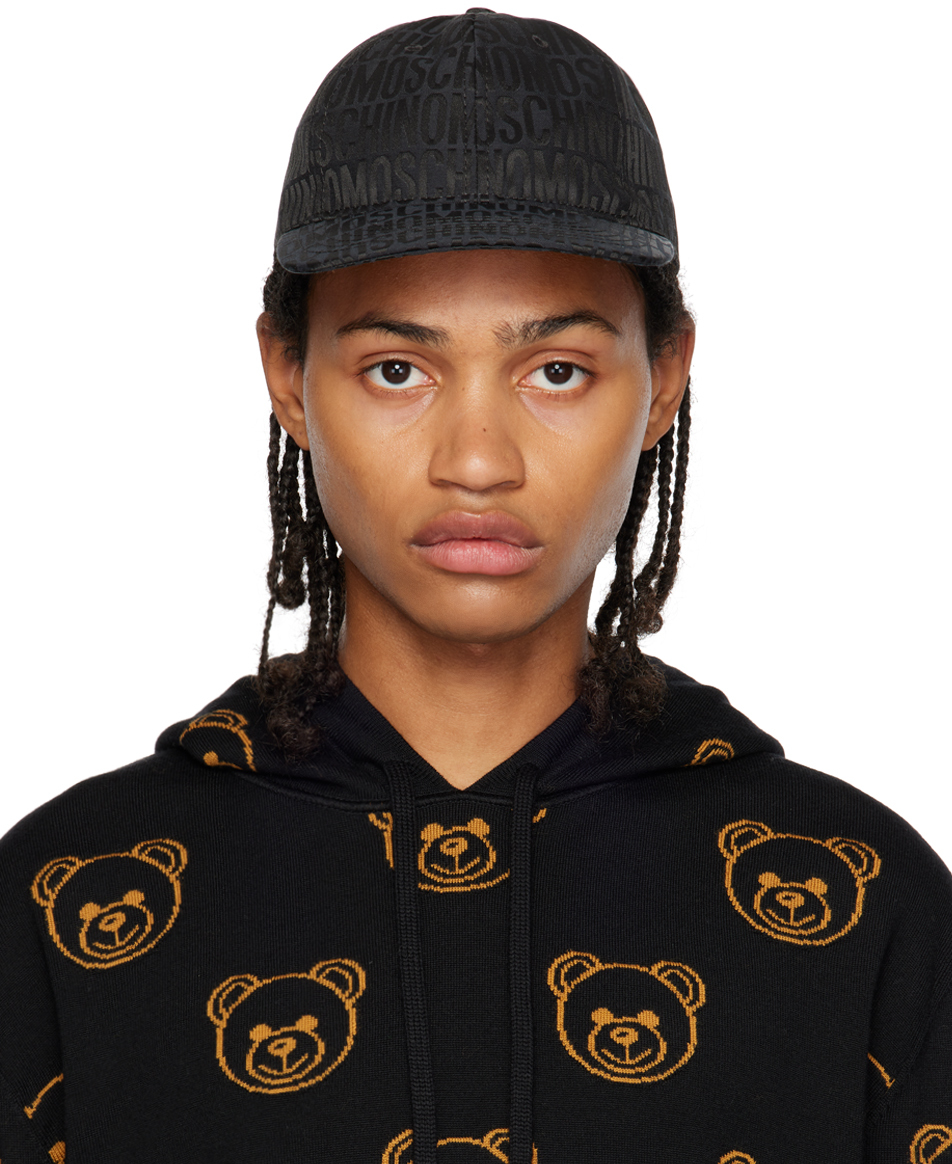 Moschino Black Snapback Cap In A0555 Black