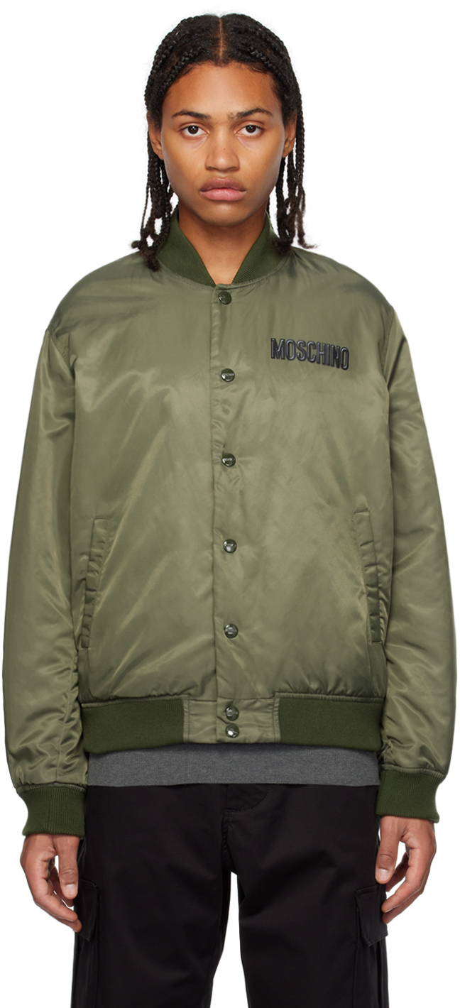 Moschino: Khaki Insulated Bomber Jacket | SSENSE