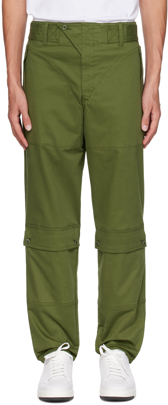 Green Flap Pocket Trousers