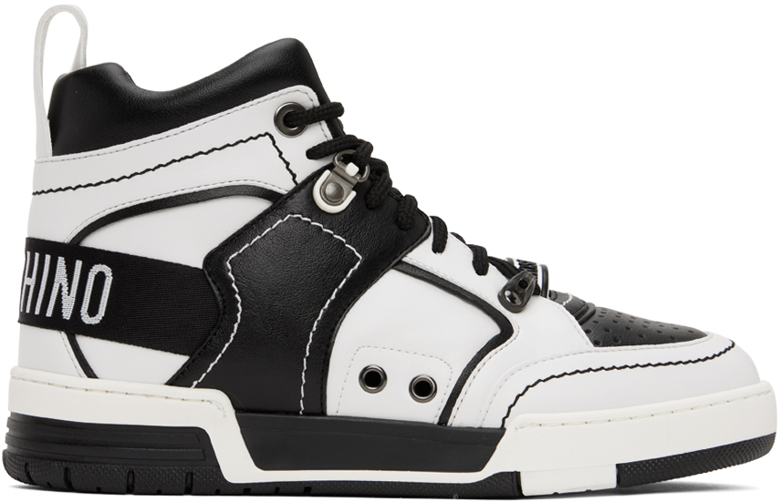 Moschino White Streetball Sneakers
