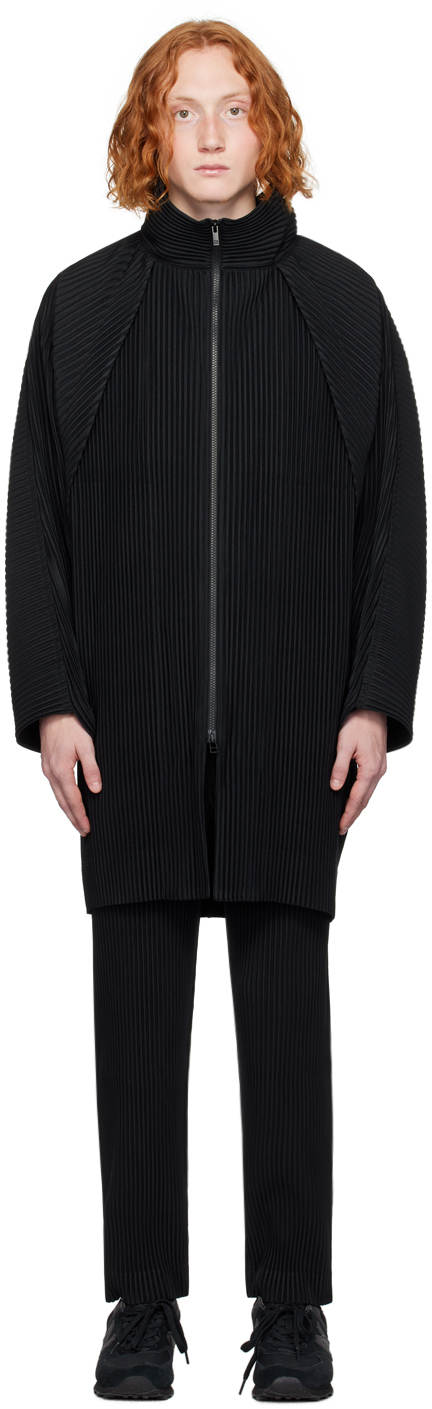 HOMME PLISSÉ ISSEY MIYAKE: Black Monthly Color September Coat | SSENSE