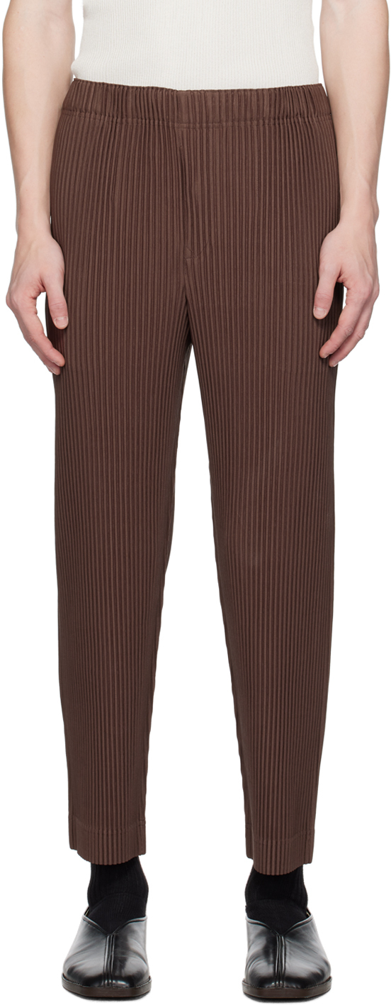 HOMME PLISSÉ ISSEY MIYAKE Brown Monthly Color September Trousers