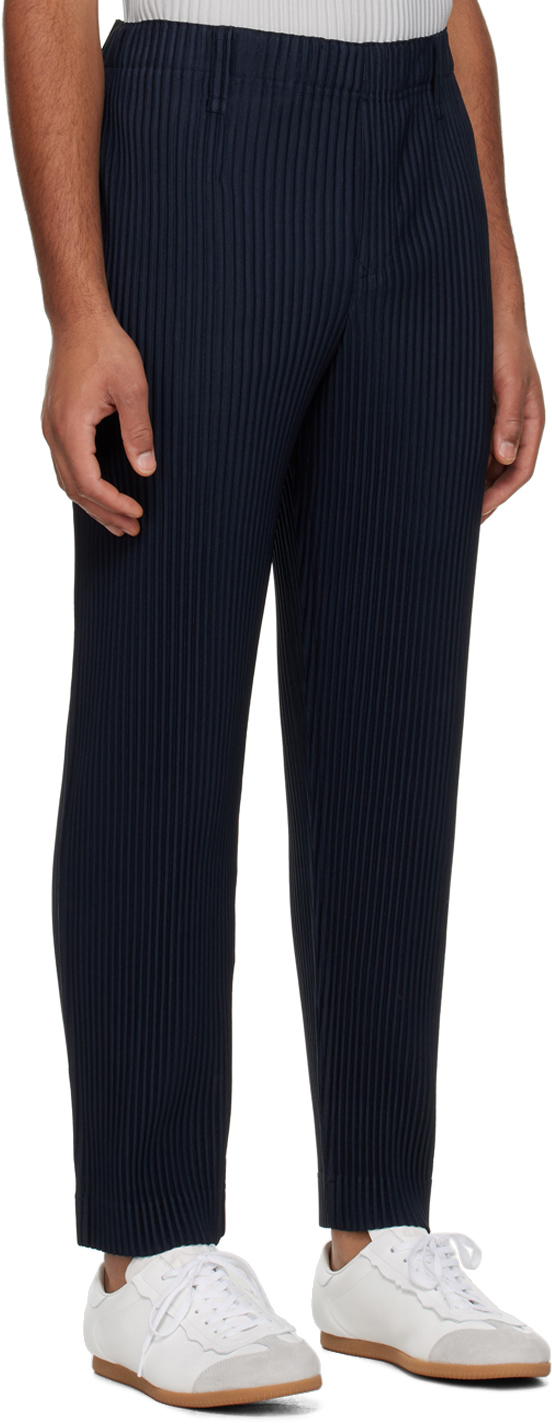 Issey Miyake Navy Basics Trousers In 75-navy