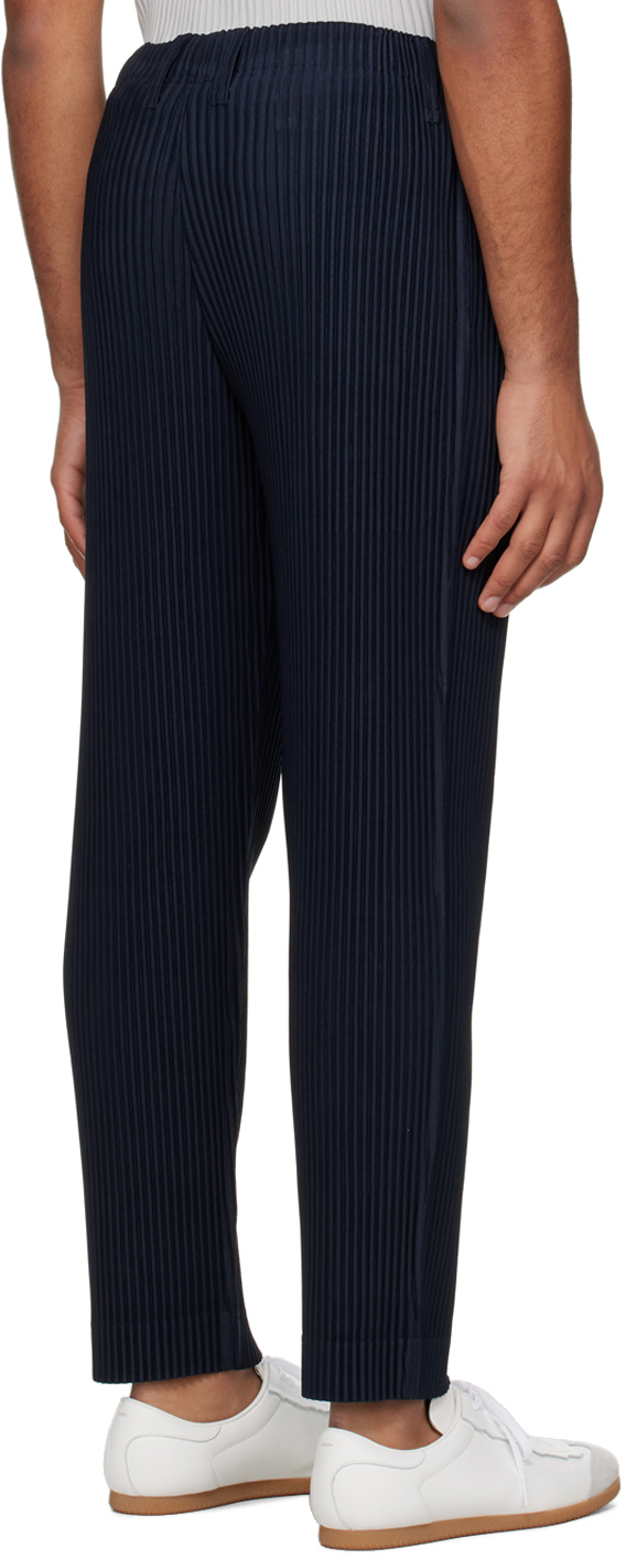 Issey Miyake Navy Basics Trousers In 75-navy